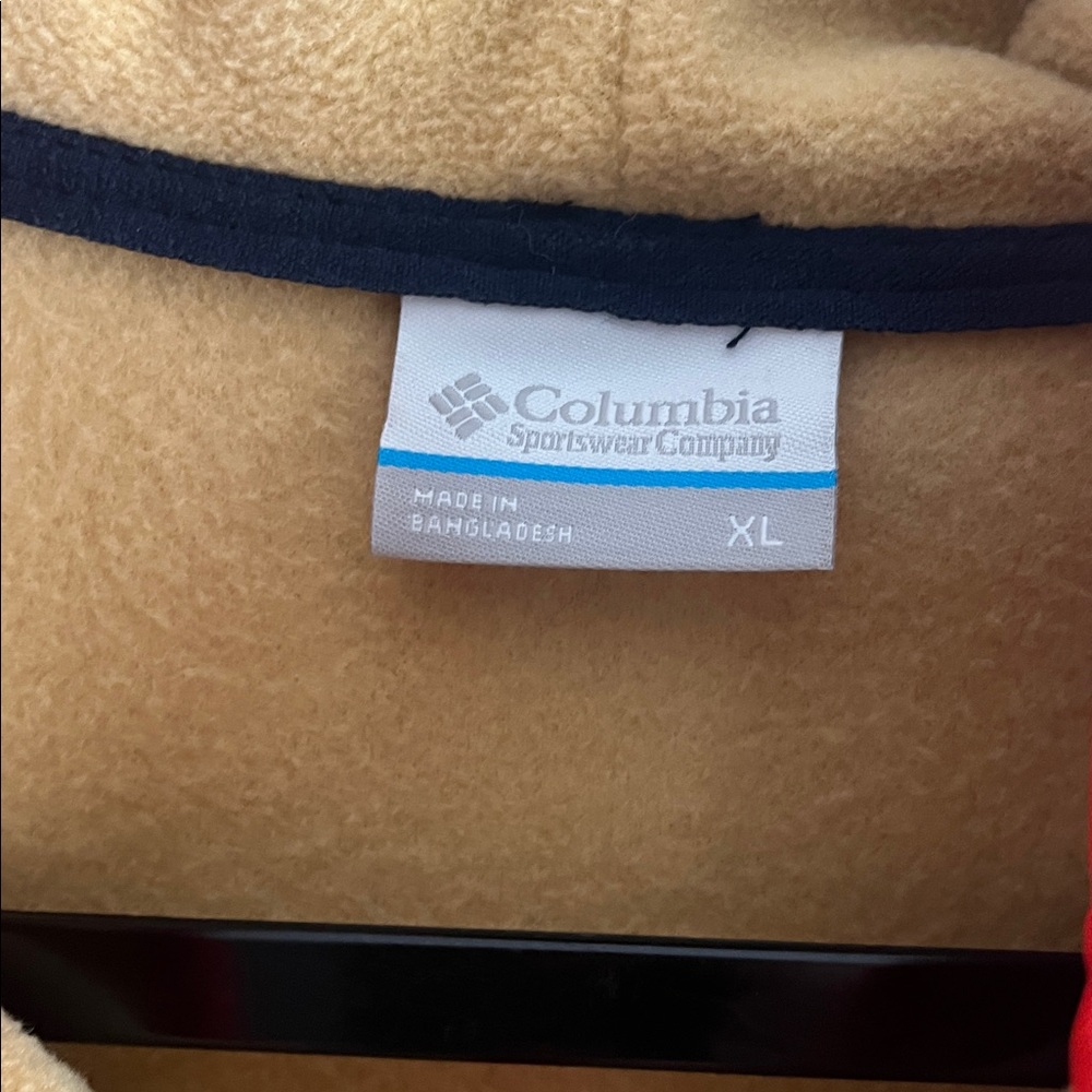 Columbia Baby Yellow and Dark Blue Fleece Pullover XL Men’s NWT - Picture 4 of 4